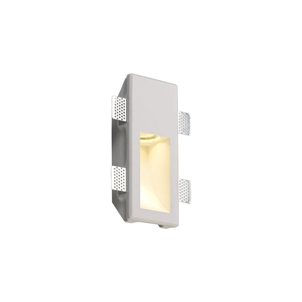 Ide Small GU10 Recessed Wall Light in White Paintable Gypsum