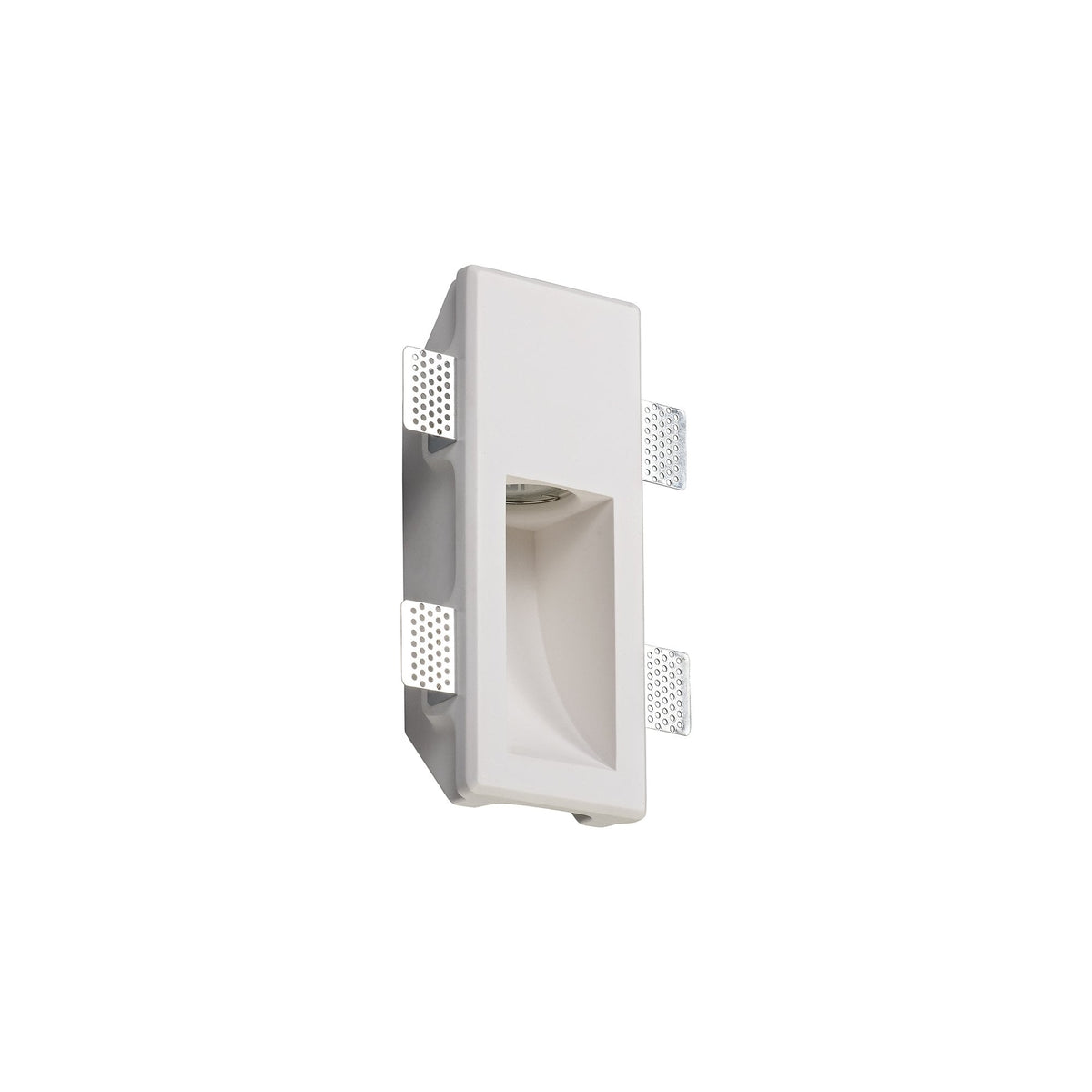 Ide Small GU10 Recessed Wall Light in White Paintable Gypsum