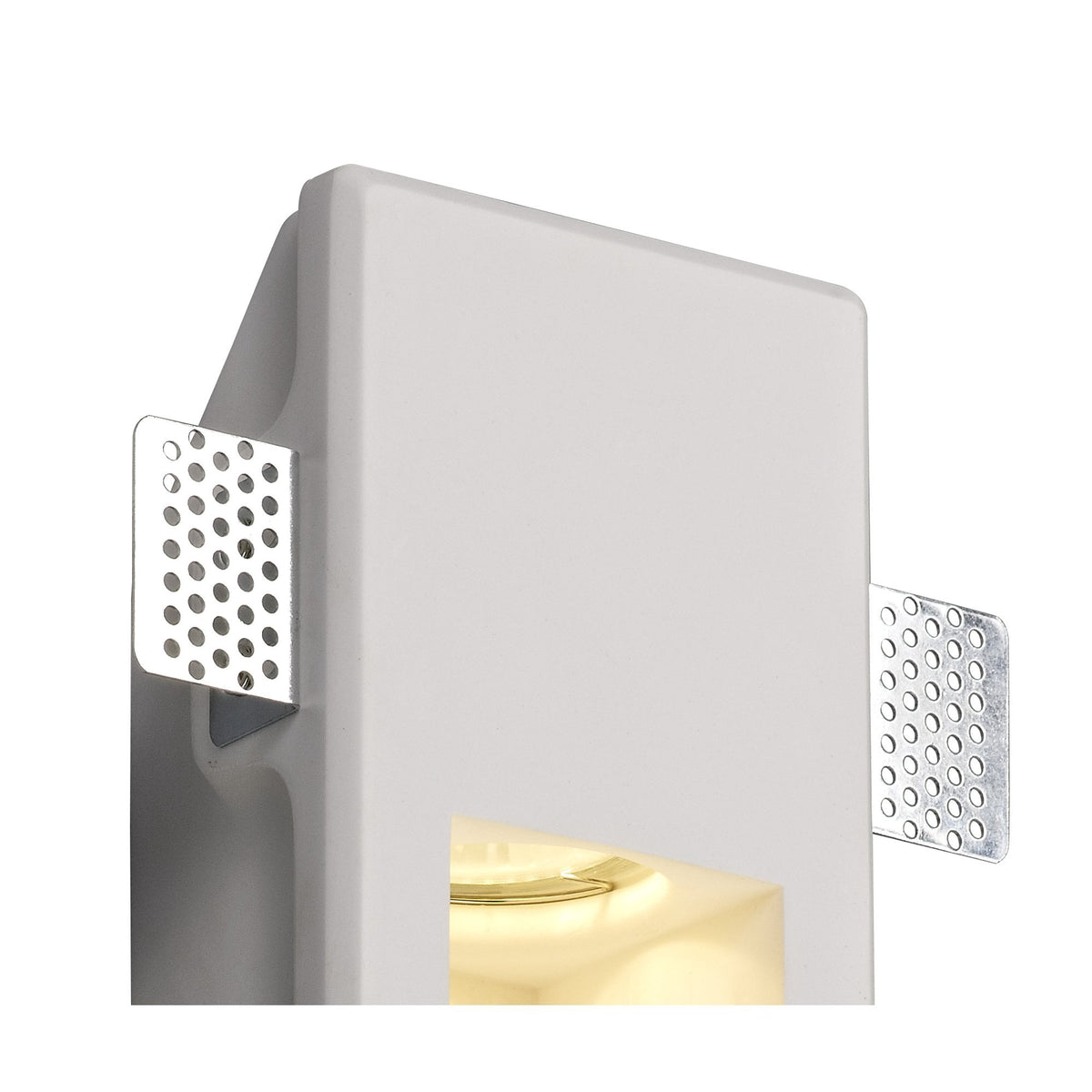 Ide Small GU10 Recessed Wall Light in White Paintable Gypsum