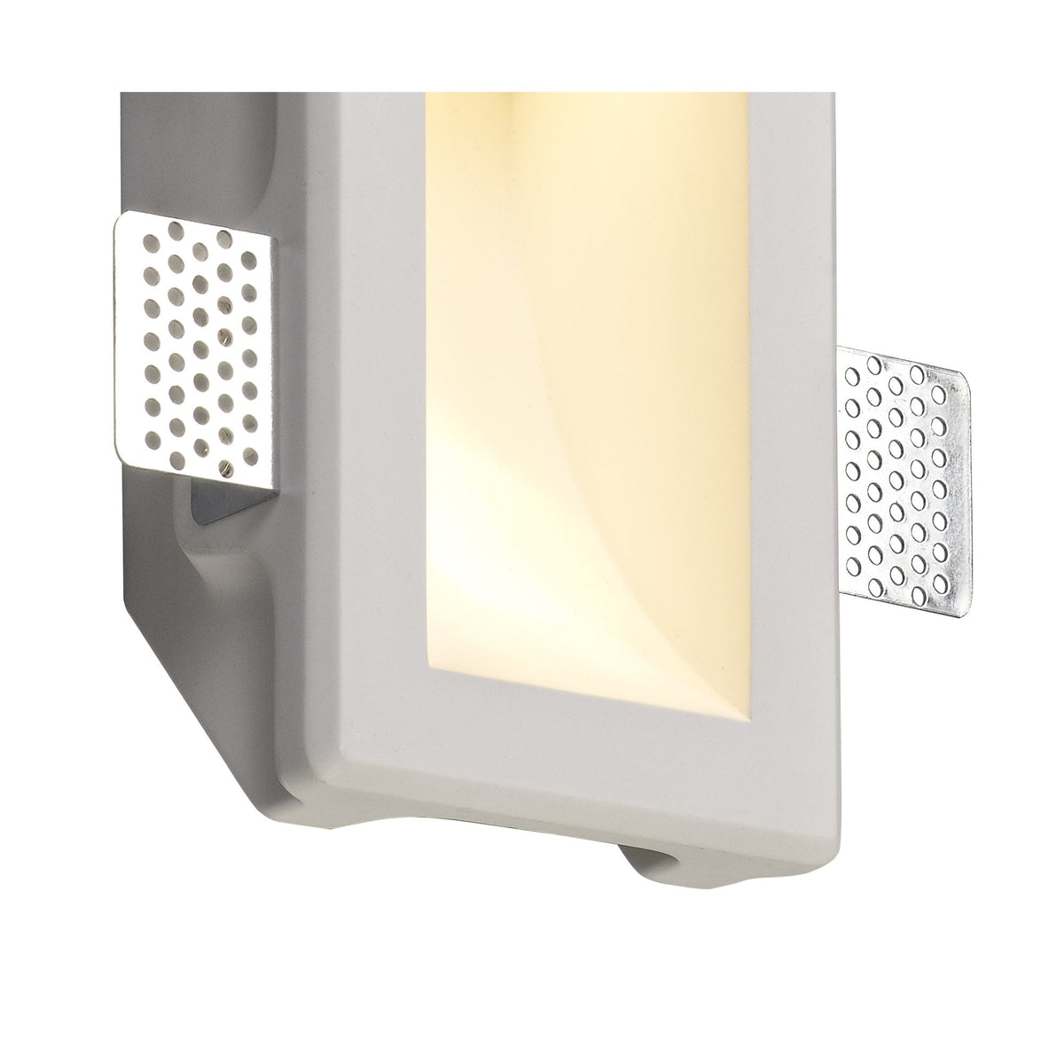 Ide Small GU10 Recessed Wall Light in White Paintable Gypsum