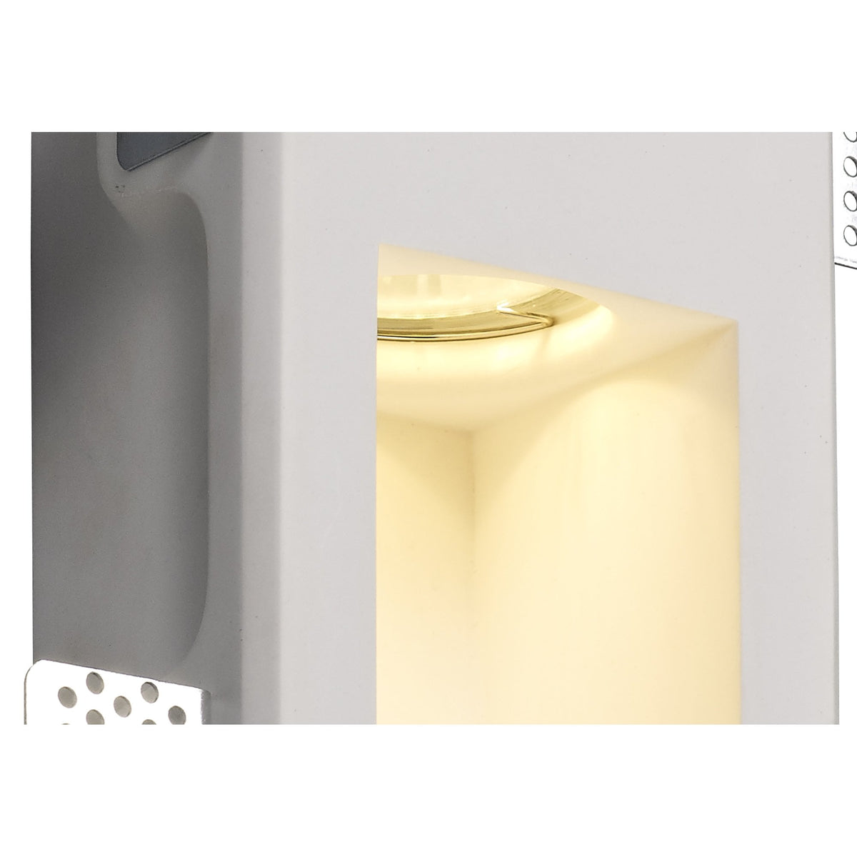 Ide Small GU10 Recessed Wall Light in White Paintable Gypsum
