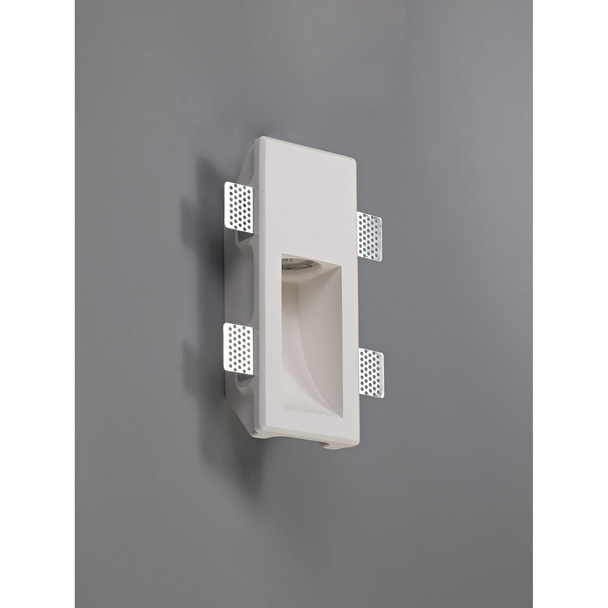 Ide Small GU10 Recessed Wall Light in White Paintable Gypsum