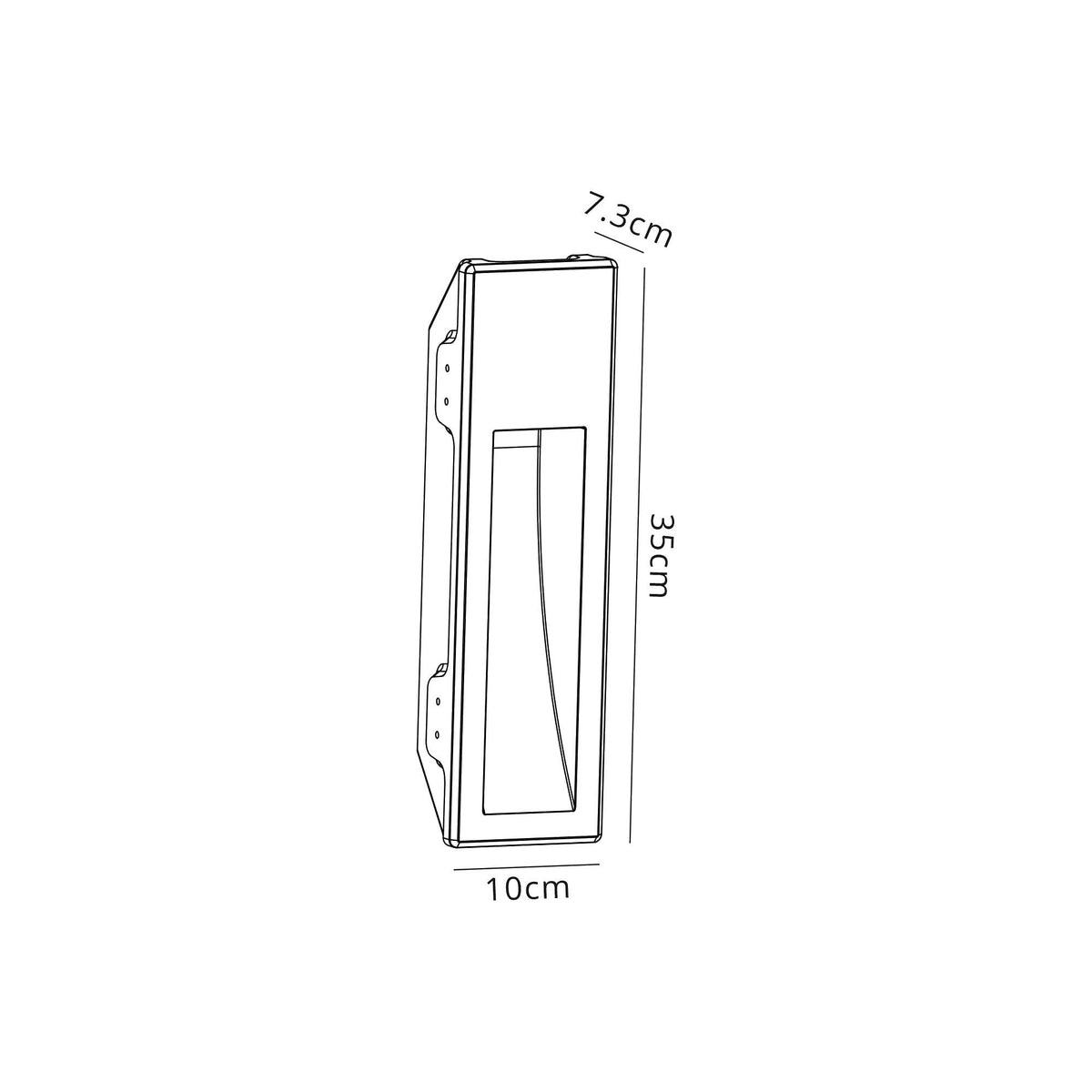 Ide Medium GU10 Recessed Wall Light in White Paintable Gypsum