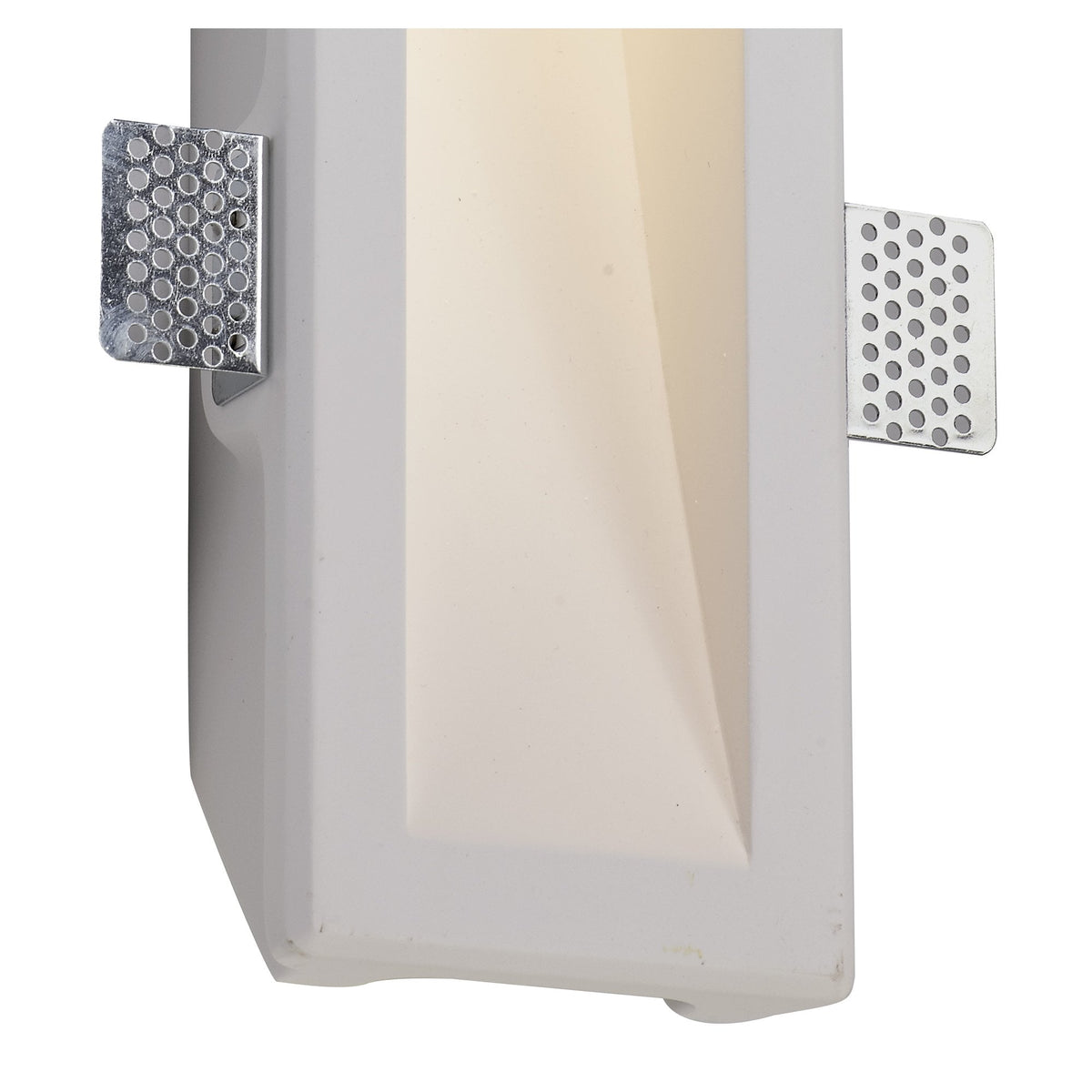 Ide Large GU10 Recessed Wall Light in White Paintable Gypsum