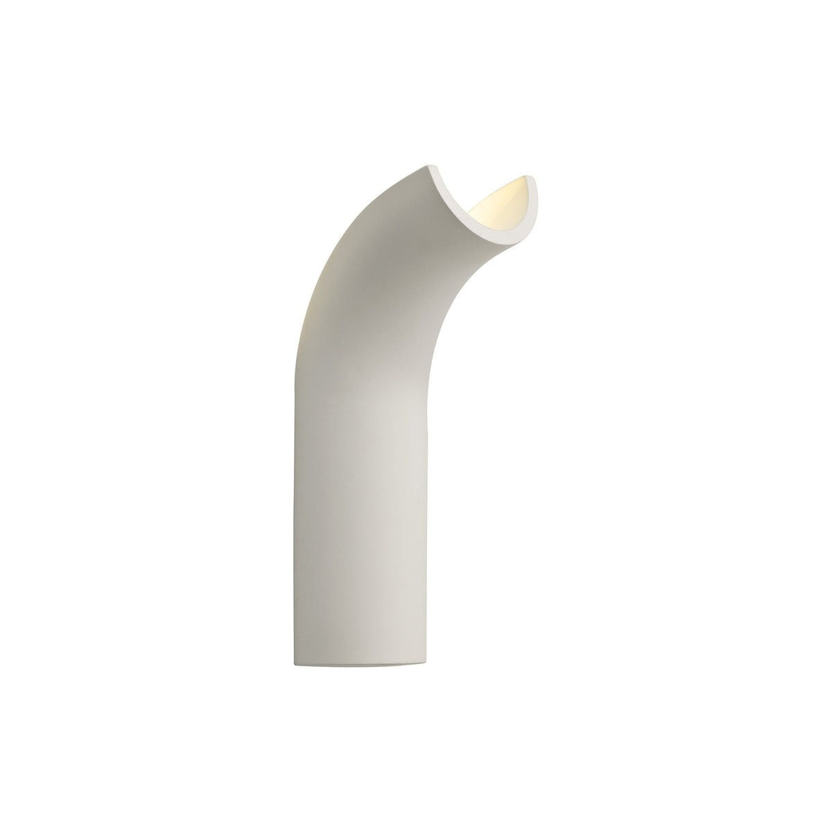Ide Uplighter 4.5W LED Wall Light in White Paintable Gypsum
