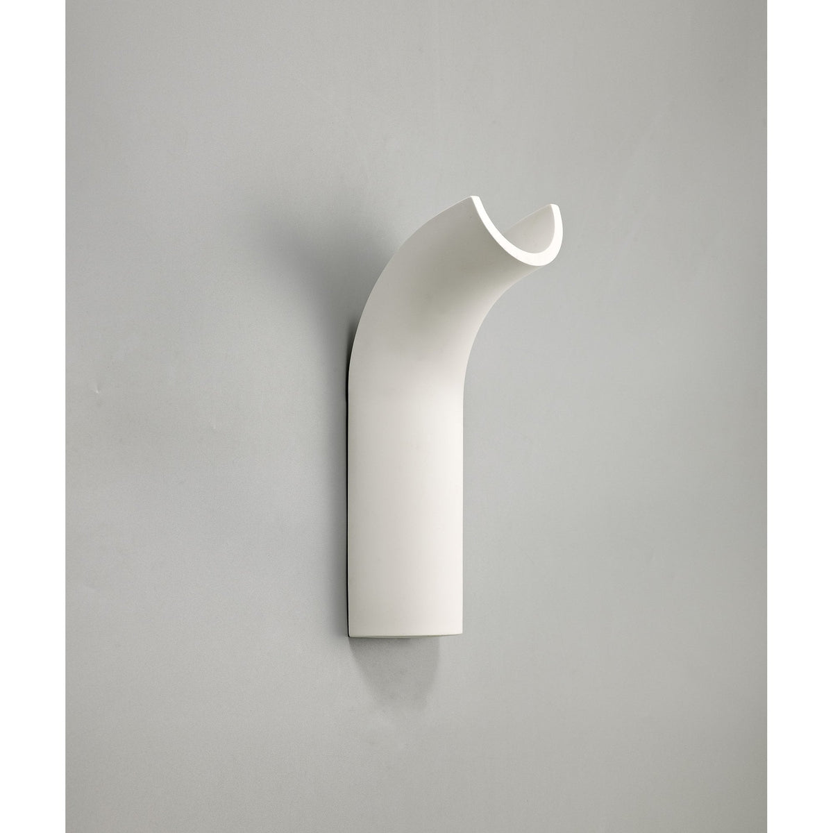 Ide Uplighter 4.5W LED Wall Light in White Paintable Gypsum