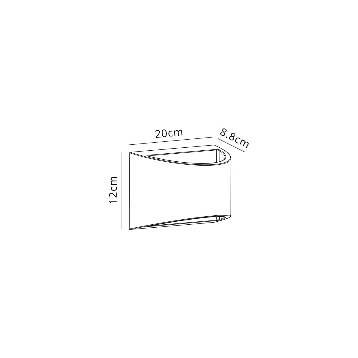 Ide Rectangular G9 Wall Light in White Paintable Gypsum