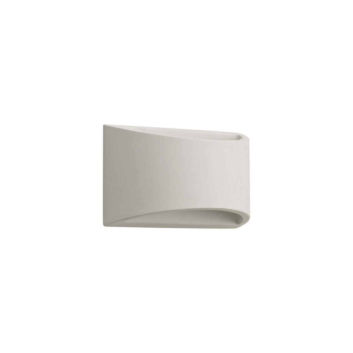 Ide Rectangular G9 Wall Light in White Paintable Gypsum