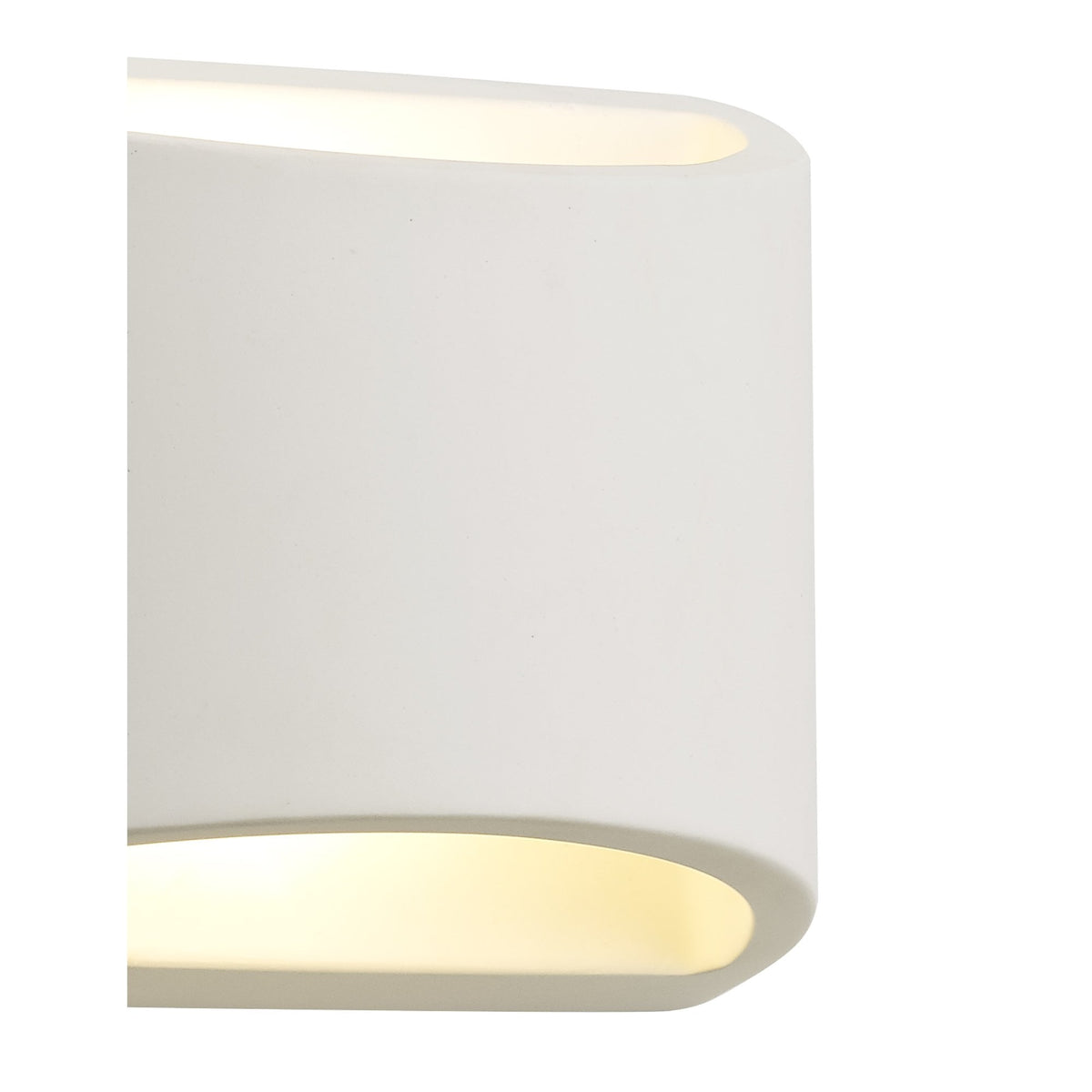 Ide Rectangular G9 Wall Light in White Paintable Gypsum
