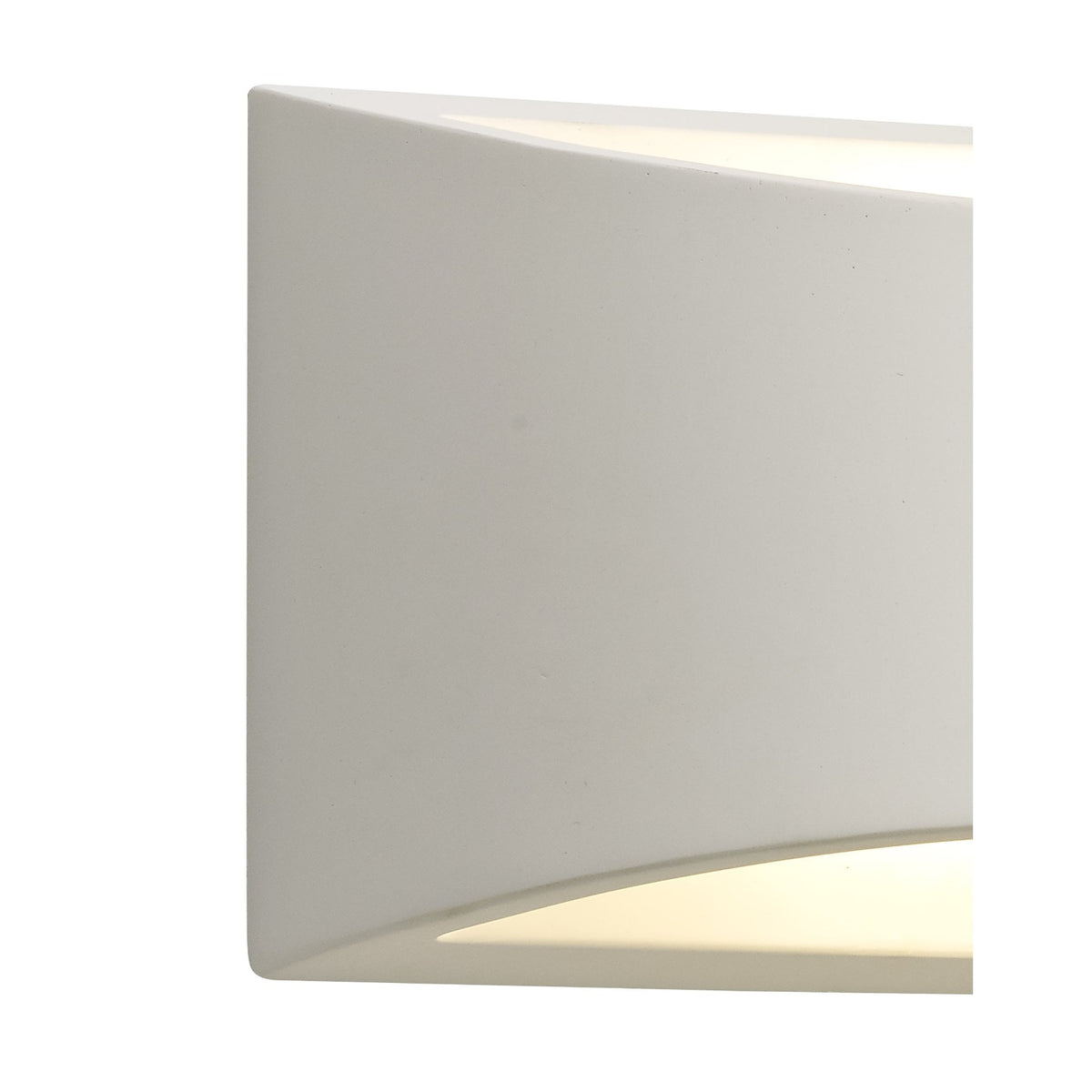 Ide Rectangular G9 Wall Light in White Paintable Gypsum