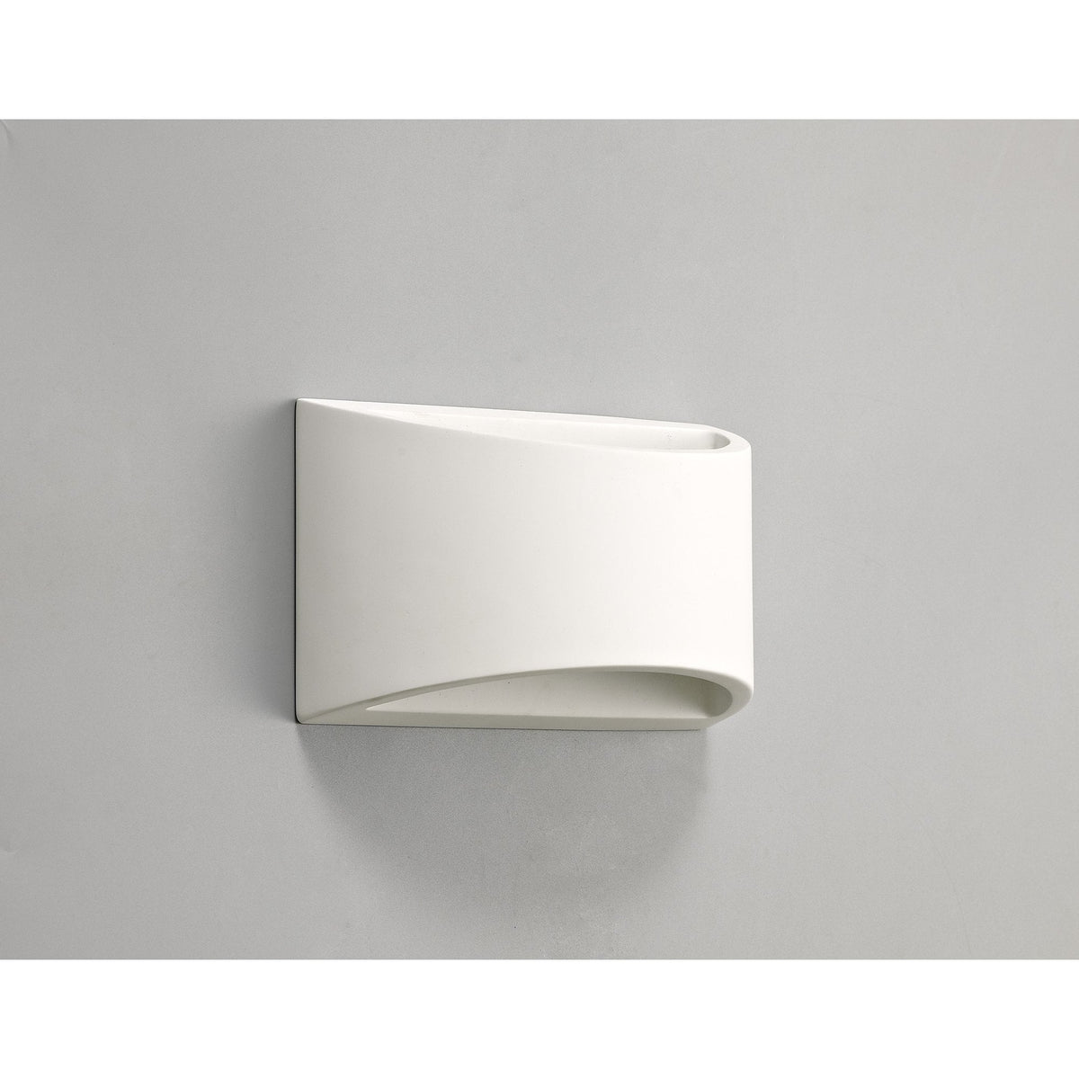 Ide Rectangular G9 Wall Light in White Paintable Gypsum