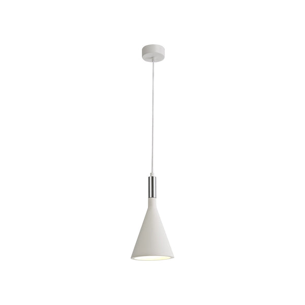 Ide E27 Pendant in White Paintable Gypsum