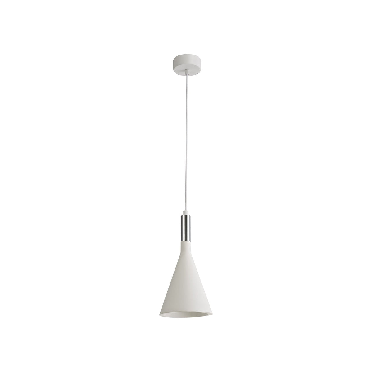 Ide E27 Pendant in White Paintable Gypsum