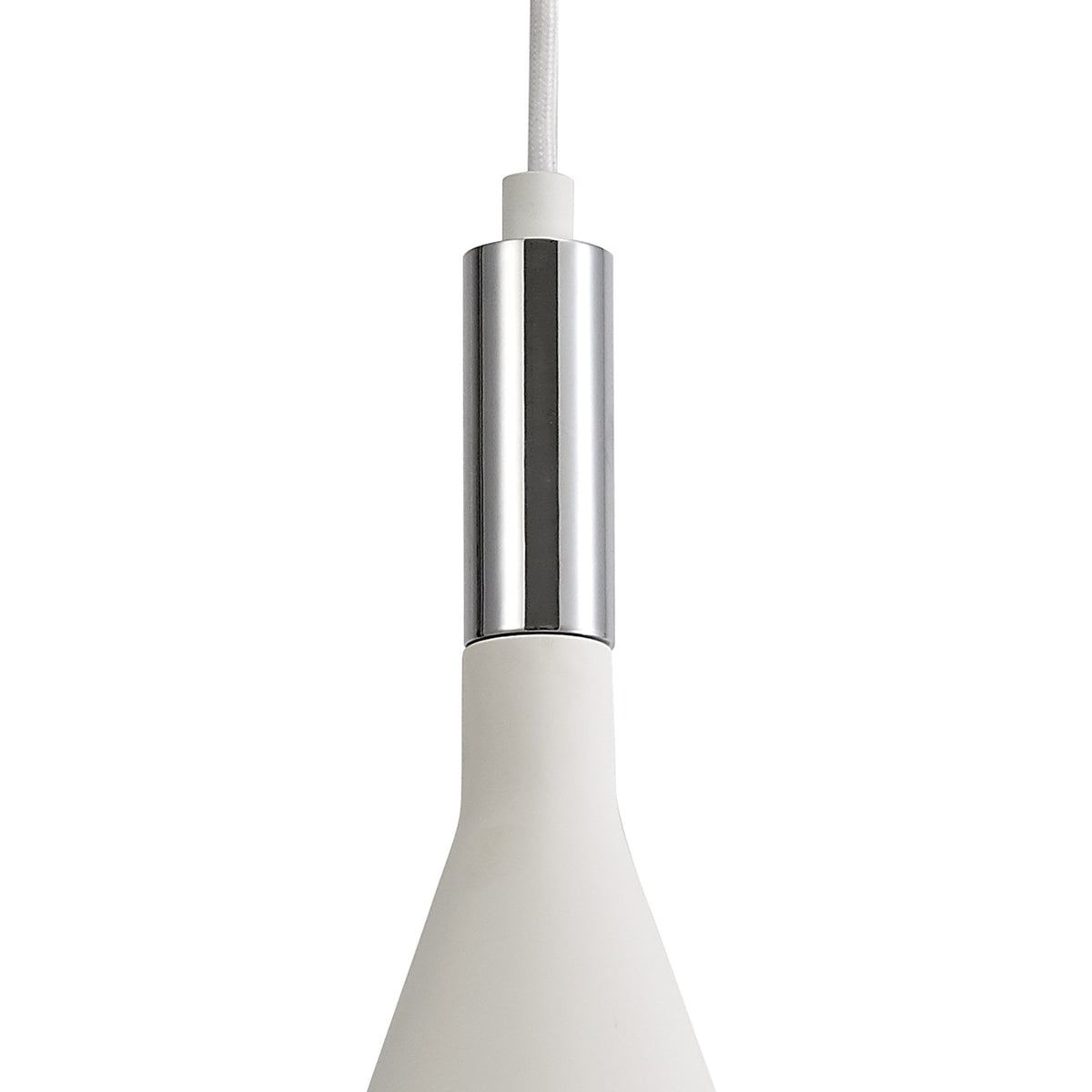 Ide E27 Pendant in White Paintable Gypsum