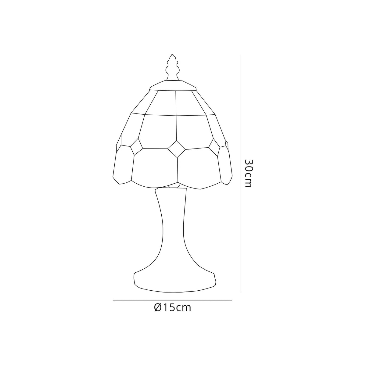 Thorverton E14 White and Blue Tiffany Table Lamp