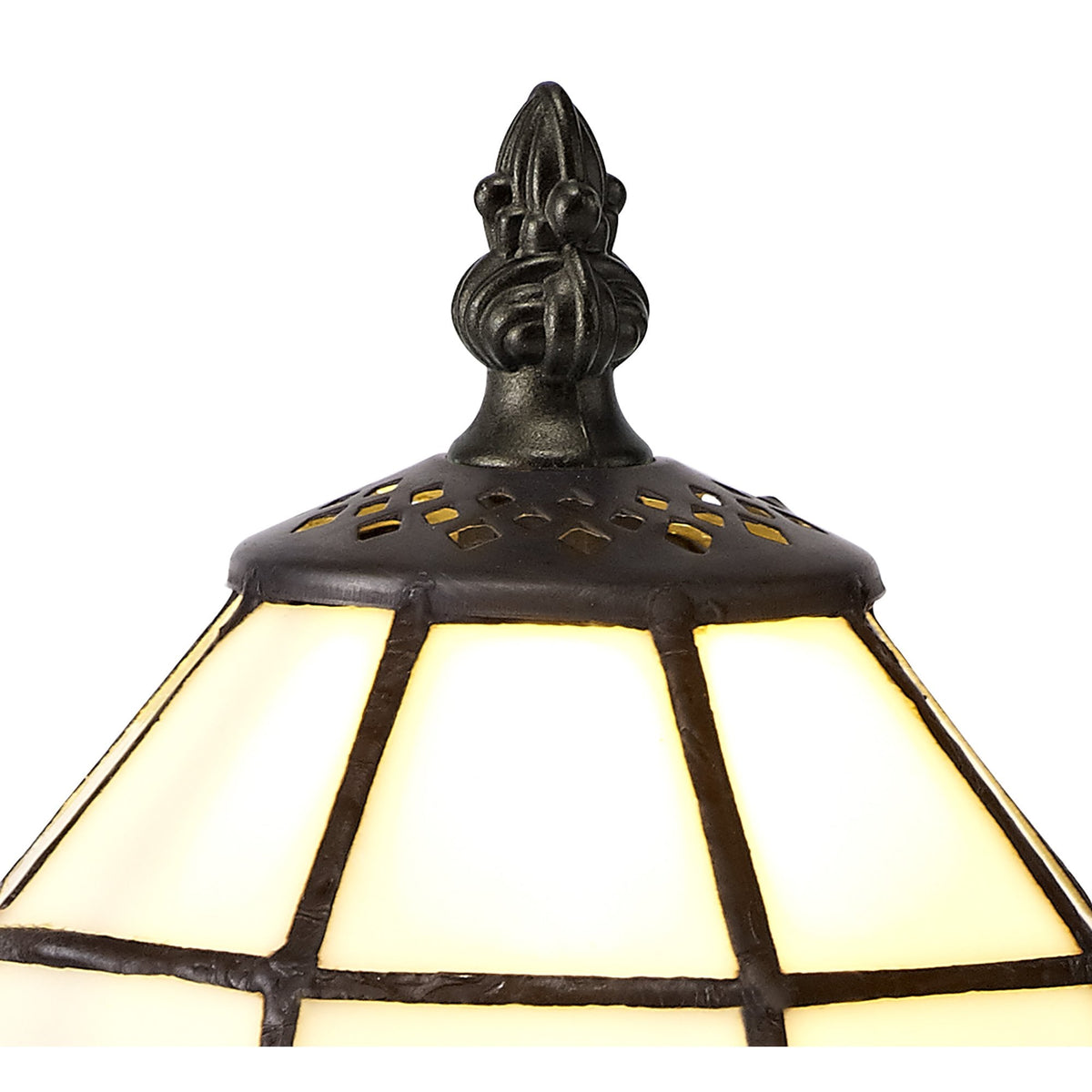 Thorverton E14 White and Blue Tiffany Table Lamp