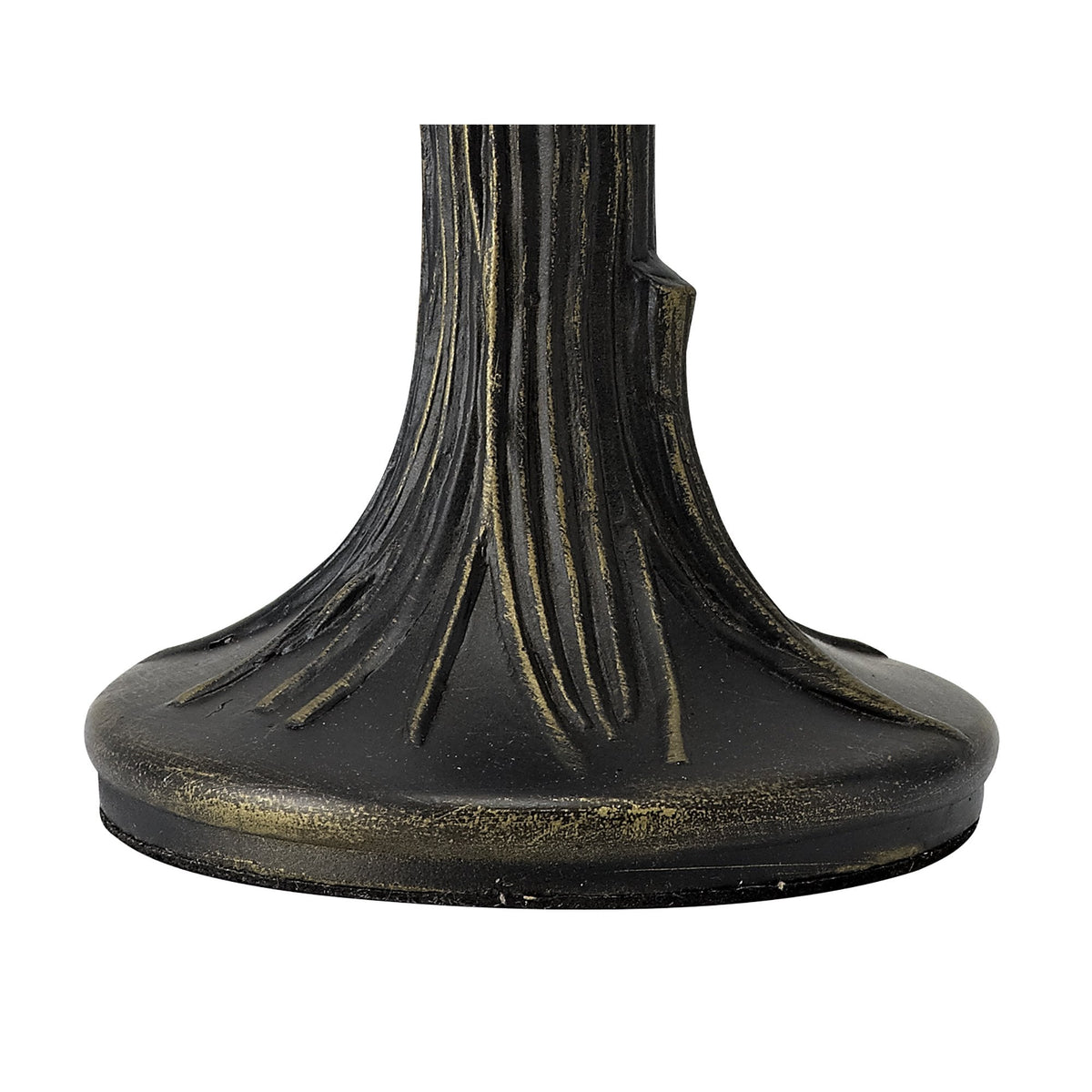 Exbourne E14 Tiffany Table Lamp Cream, Grey and Crystal Shade