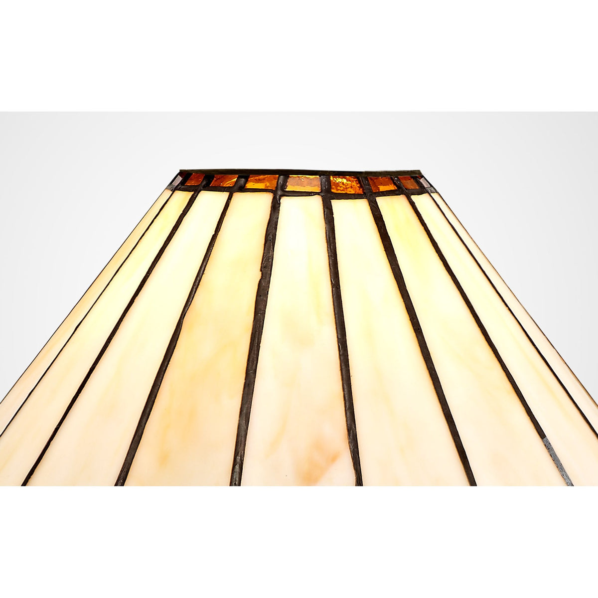 Postbridge Tiffany 30cm Non-Electric Shade in Amber Cream & Crystal
