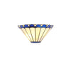 Postbridge Tiffany Wall Lamp 2 x E14 in Blue Cream & Crystal