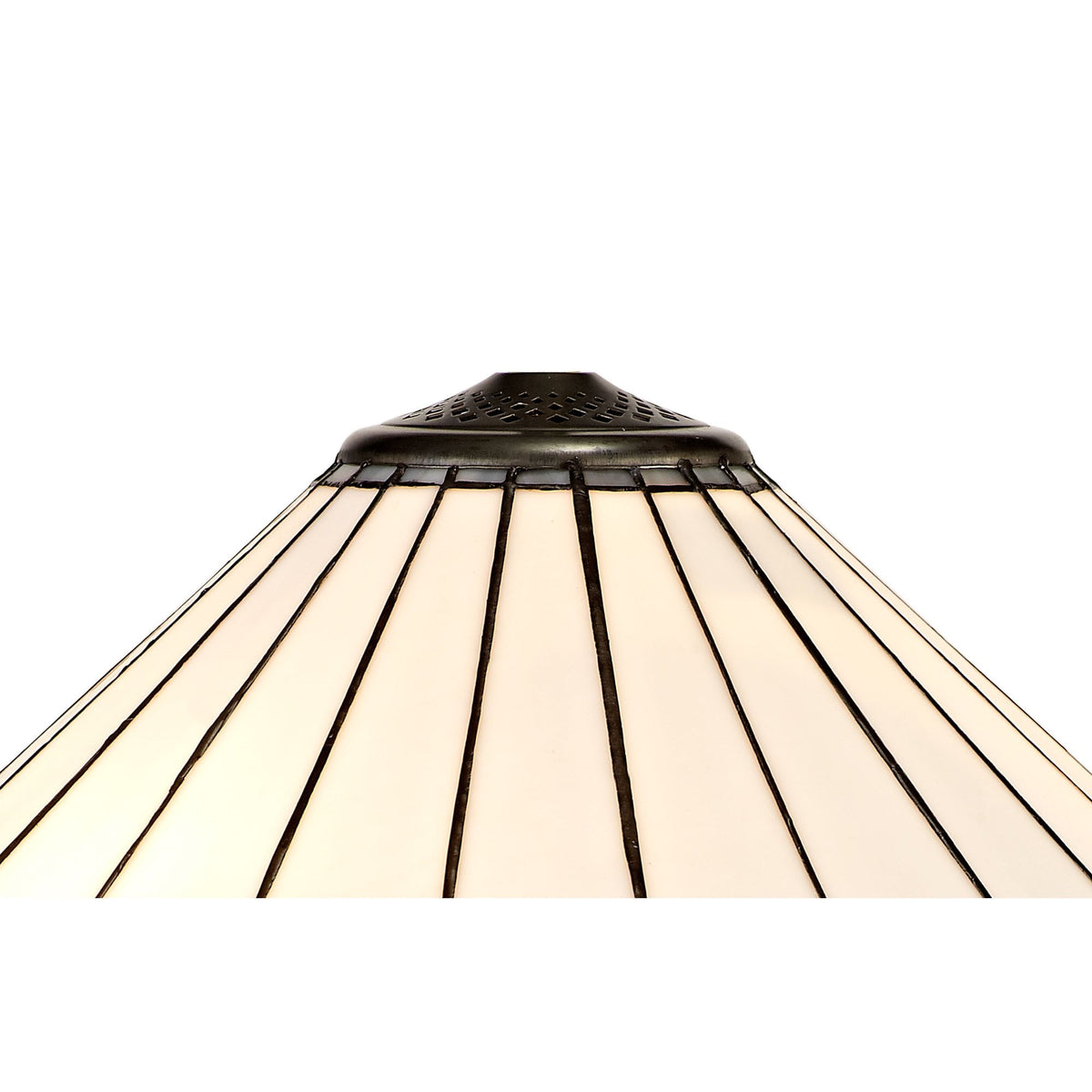 Postbridge Tiffany 40cm Shade Only Suitable For Pendant Ceiling Table Lamp in Grey Cream Crystal