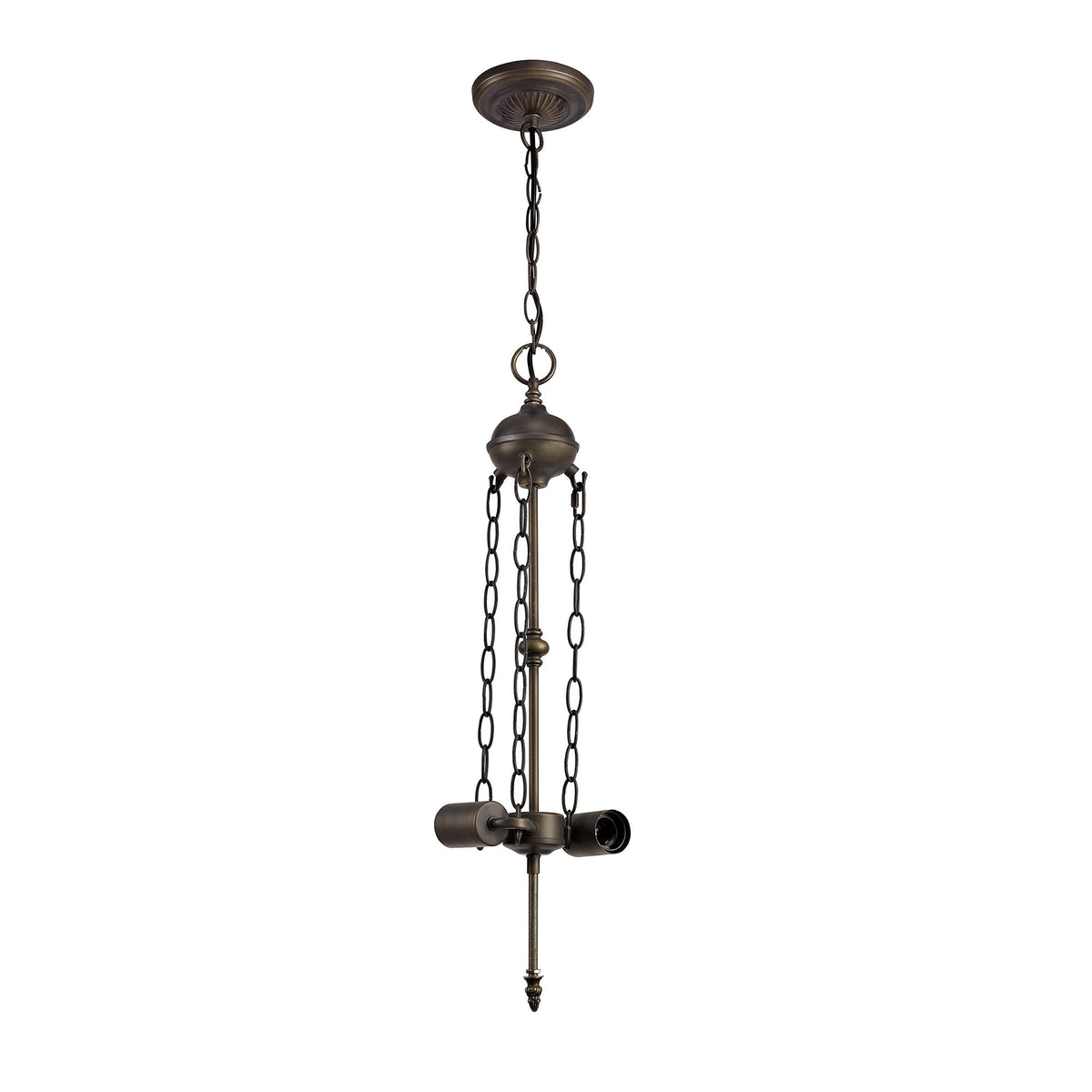 Knowstone Uplighter Suspension 2 Light E27 in Aged Antique Brass