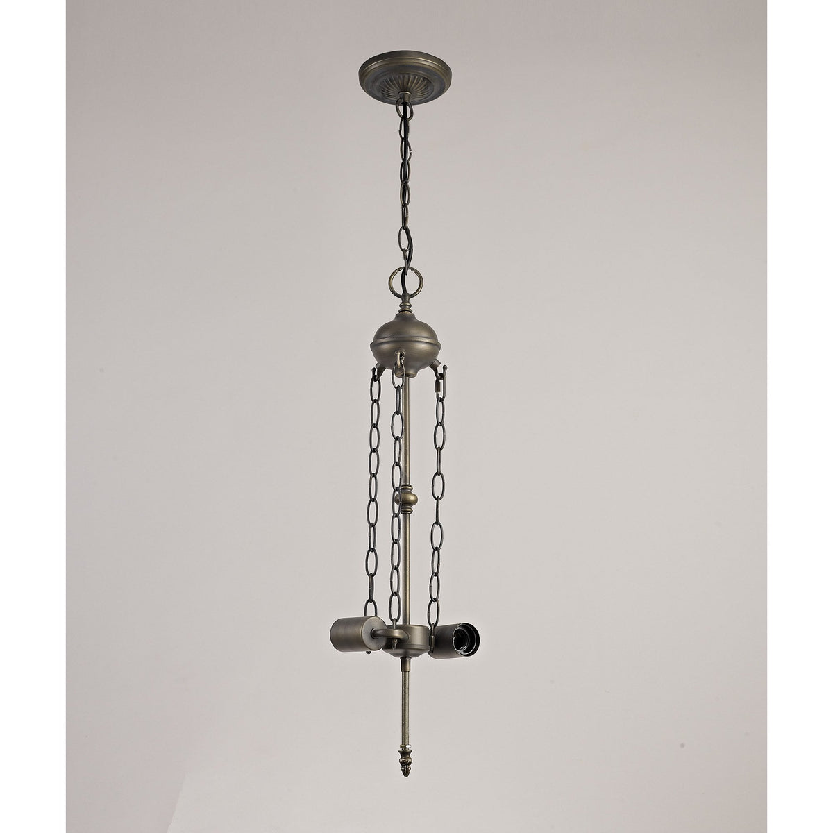 Knowstone Uplighter Suspension 2 Light E27 in Aged Antique Brass