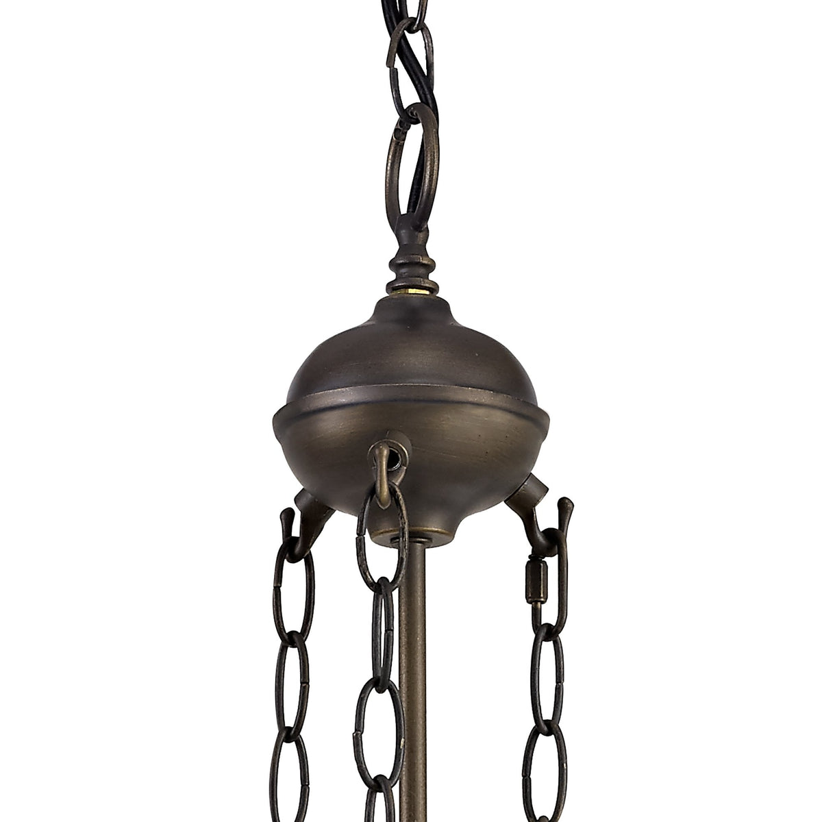 Knowstone Uplighter Suspension 2 Light E27 in Aged Antique Brass
