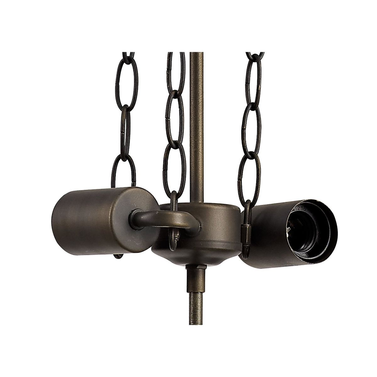 Knowstone Uplighter Suspension 2 Light E27 in Aged Antique Brass