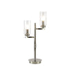 Dunstone Twin Arm Table Lamp in Polished Nickel