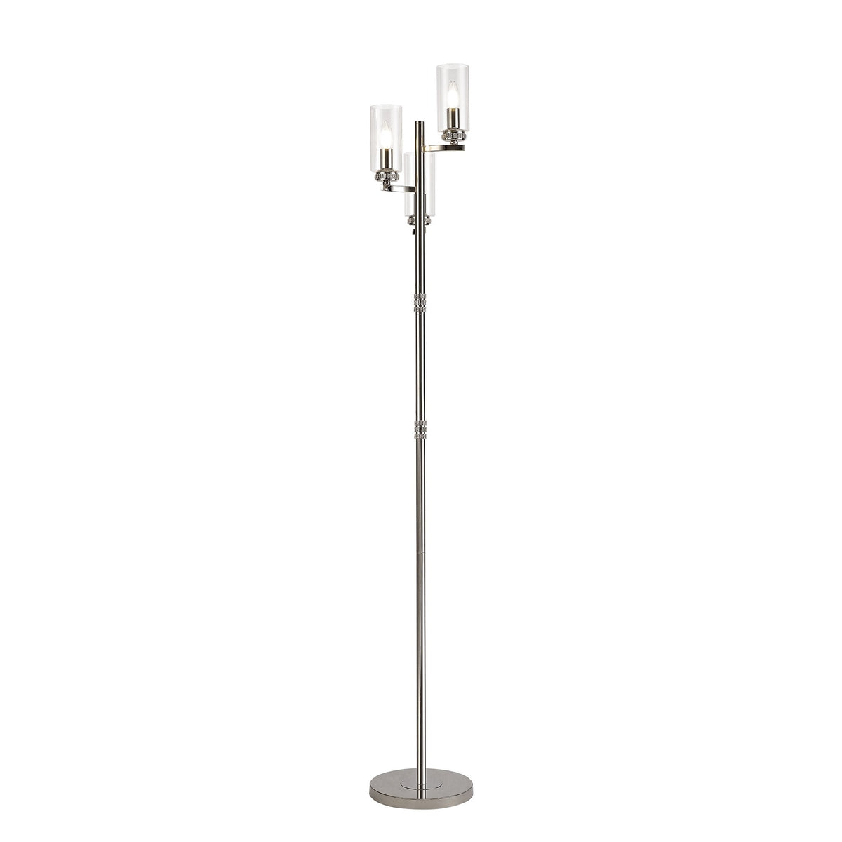 Dunstone Three Arm Floor Lamp in Polished Nickel