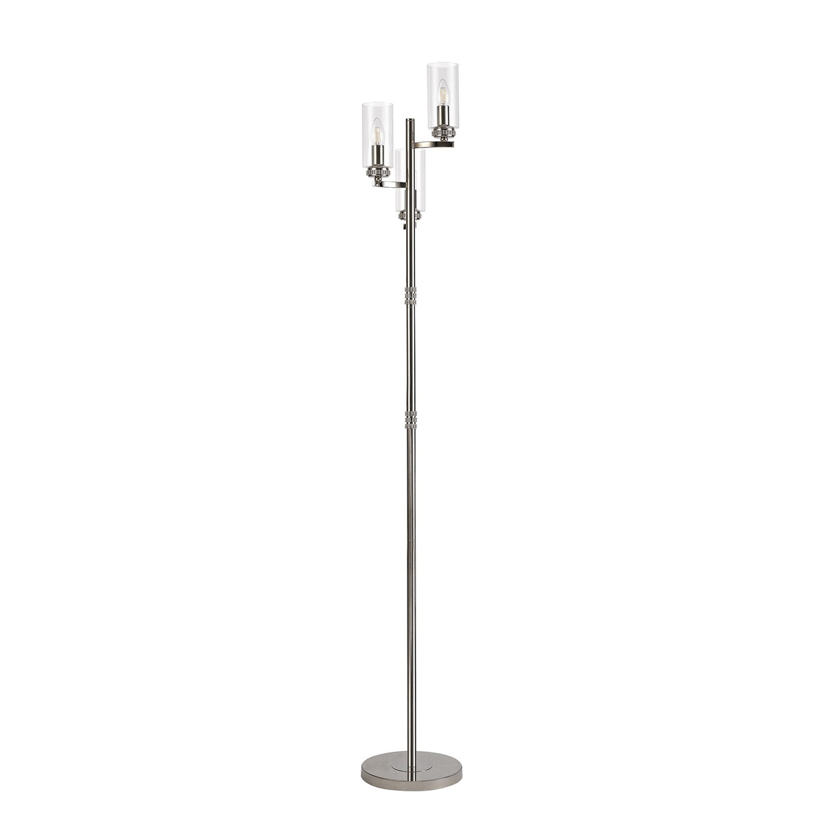 Dunstone Three Arm Floor Lamp in Polished Nickel