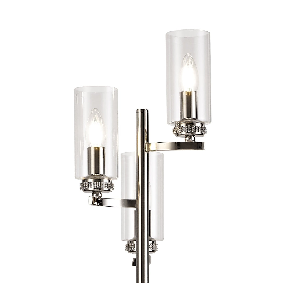 Dunstone Three Arm Floor Lamp in Polished Nickel