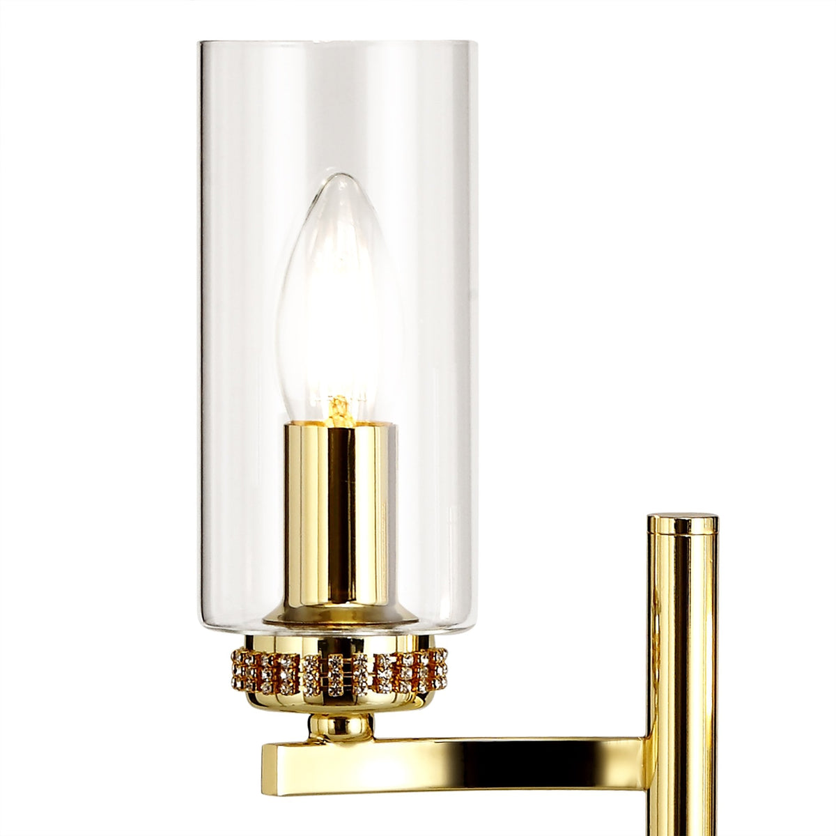 Dunstone Twin Arm Table Lamp in Polished Gold
