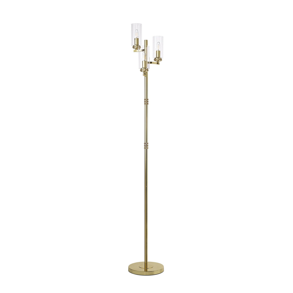 Dunstone Three Arm Floor Lamp in Polished Gold