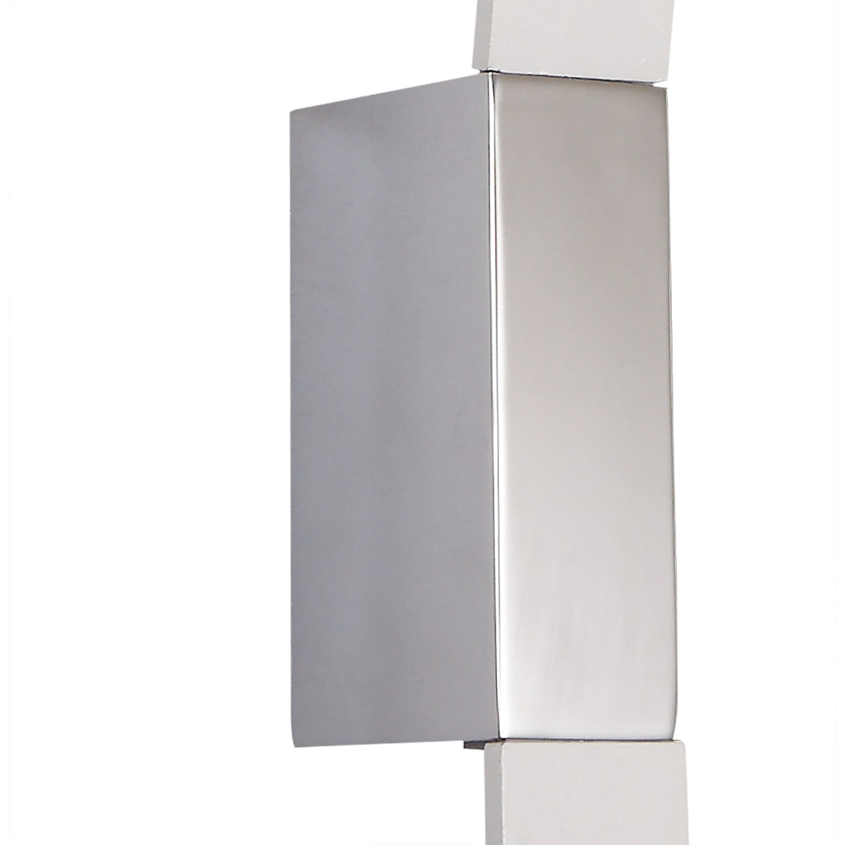 Shebbear 8W LED Wall Light in Sand White & Polished Chrome