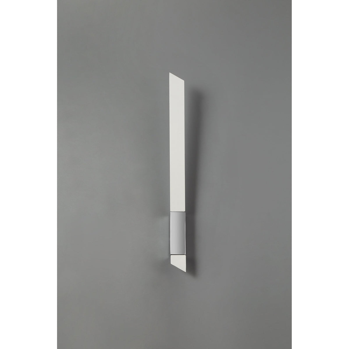 Shebbear 8W LED Wall Light in Sand White & Polished Chrome