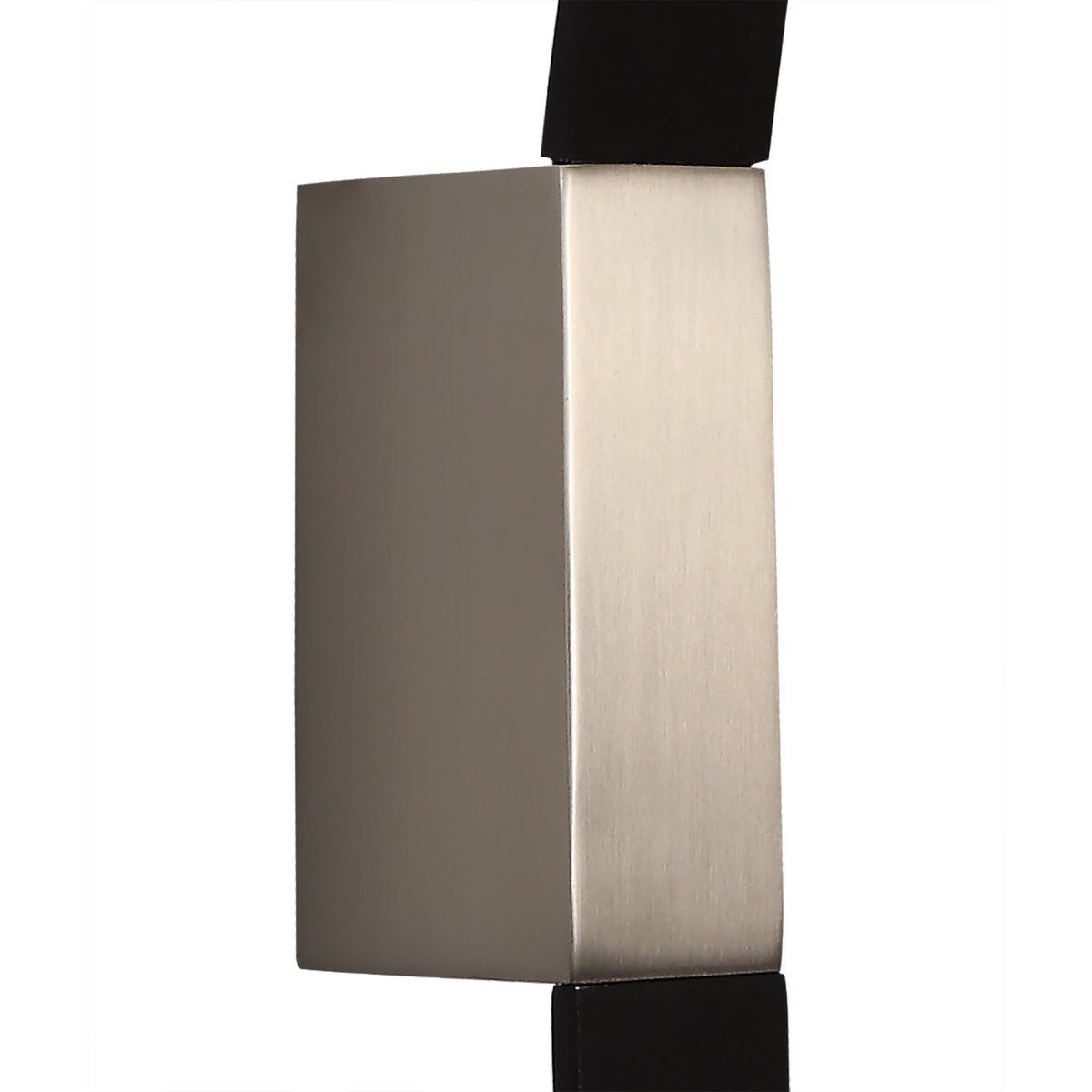 Shebbear 8W LED Wall Light in Sand Black & Satin Nickel