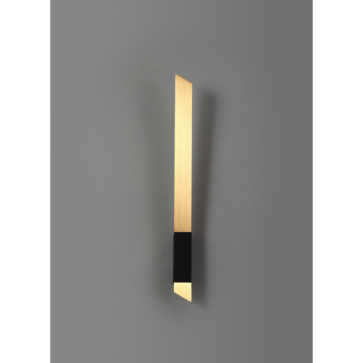 Shebbear 8W LED Wall Light in Satin Gold & Sand Black