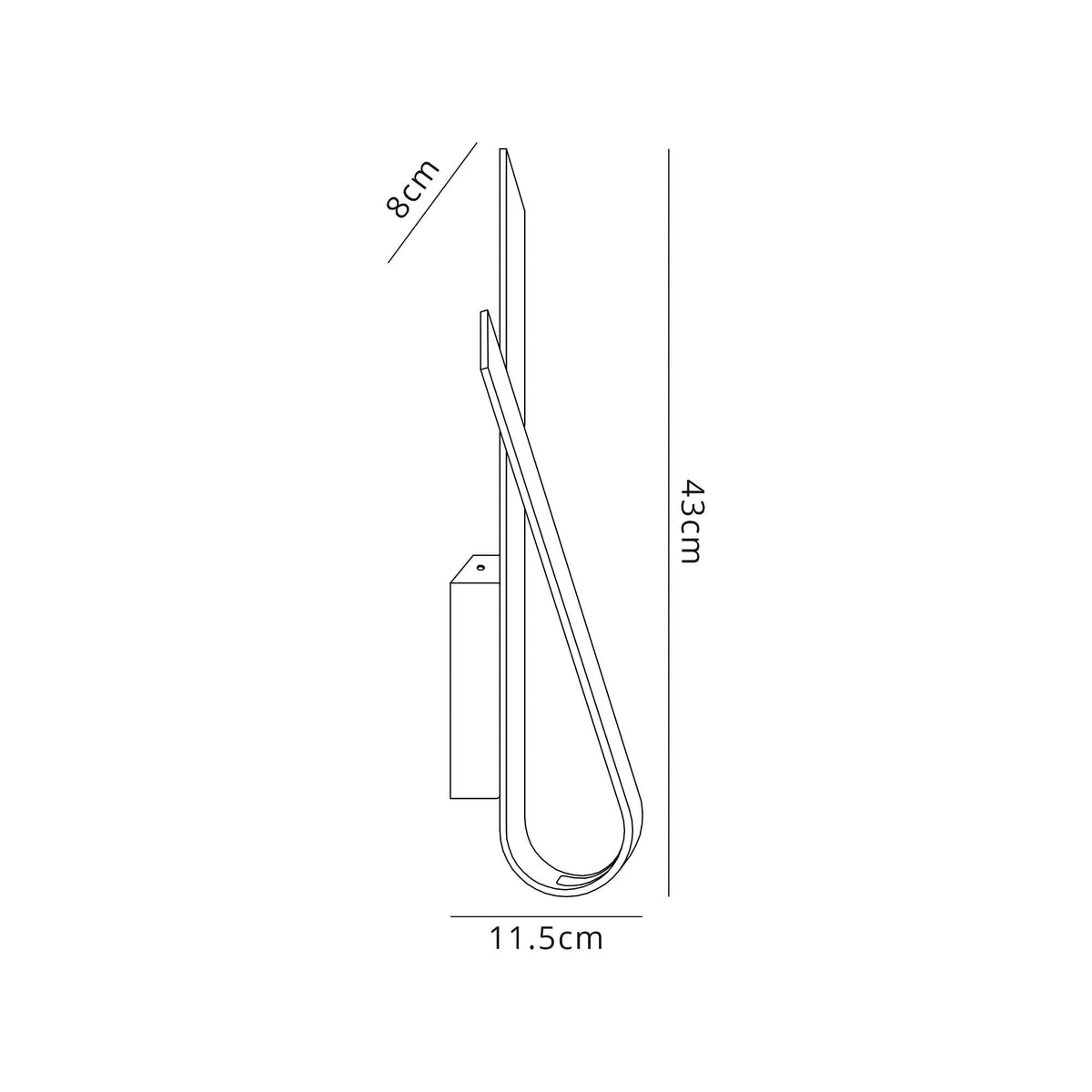 Manston 12W LED Wall Light in Sand White