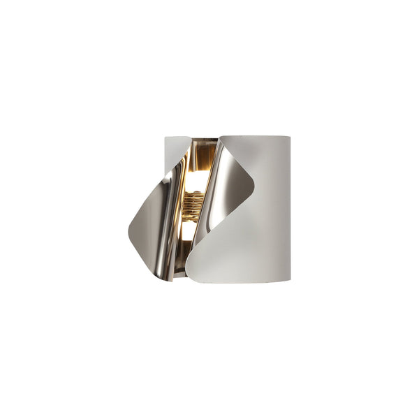Huish Sand White & Polished Chrome LED Wall Light 3000K 490lm 7W