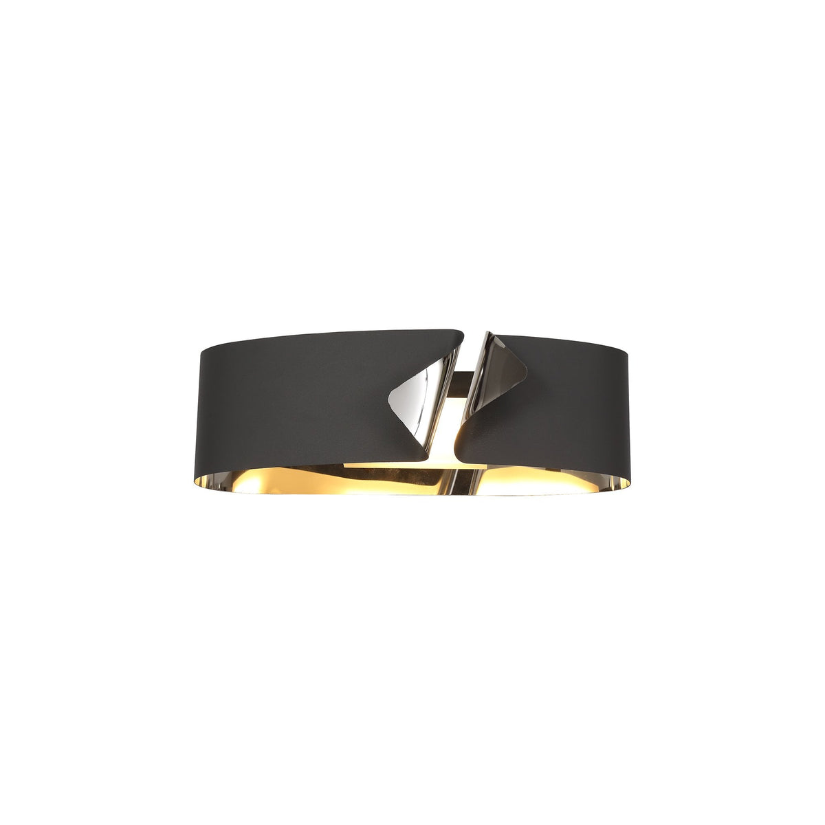 Meeth Sand Anthracite and Polished Chrome LED Wall Light 10W 3000K 700lm