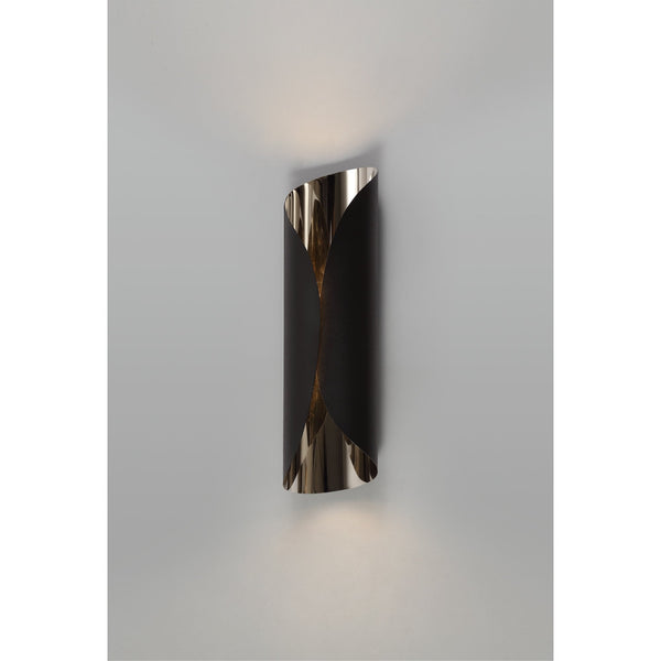 Inwardleigh Sand Black and Polished Chrome LED Wall Light 7W 3000K 700lm
