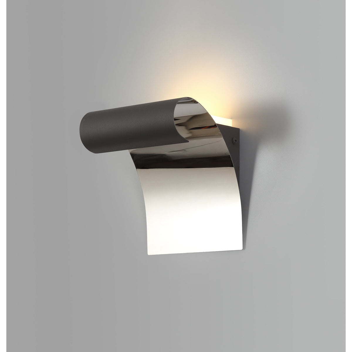Evershot Sand Anthracite and Polished Chrome LED Wall Light 8W 3000K 560lm