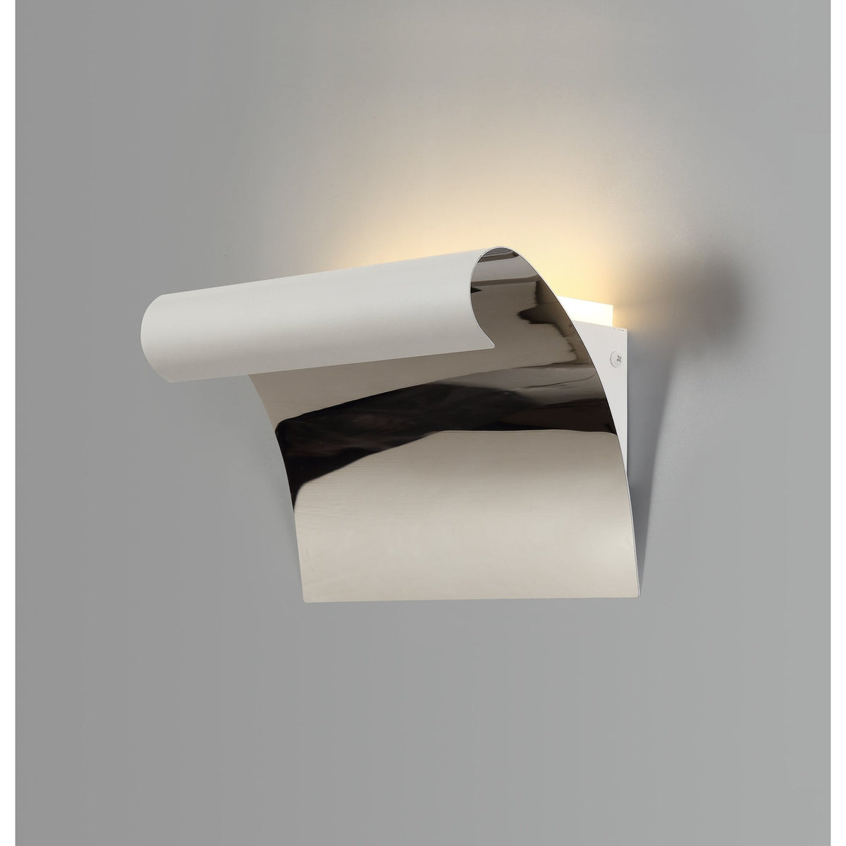 Evershot Sand White and Polished Chrome LED Wall Light 3000K 840lm 12W
