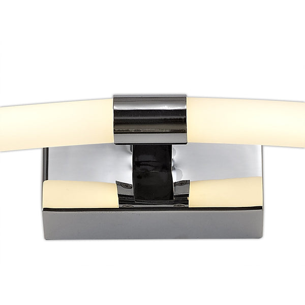 Ashcombe Small Polished Chrome IP44 LED Wall Light 3000K 560lm 8w