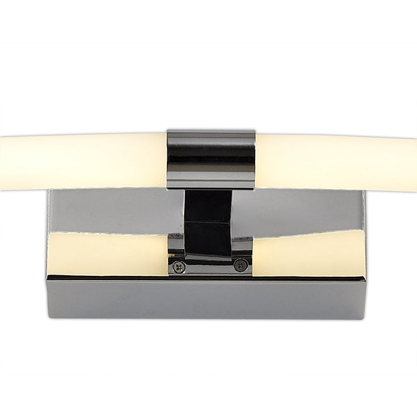 Ashcombe Polished Chrome IP44 LED Wall Light 3000K 840lm 12w