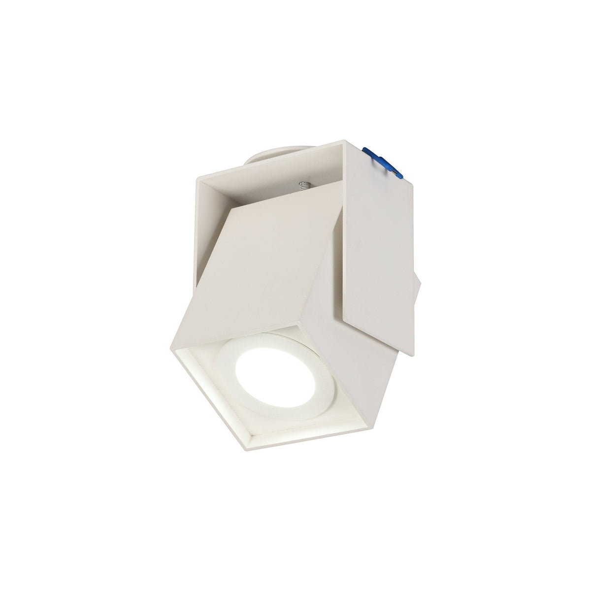 Dowland Adjustable Square GU10 Surface Mounted Spotlight in Sand White