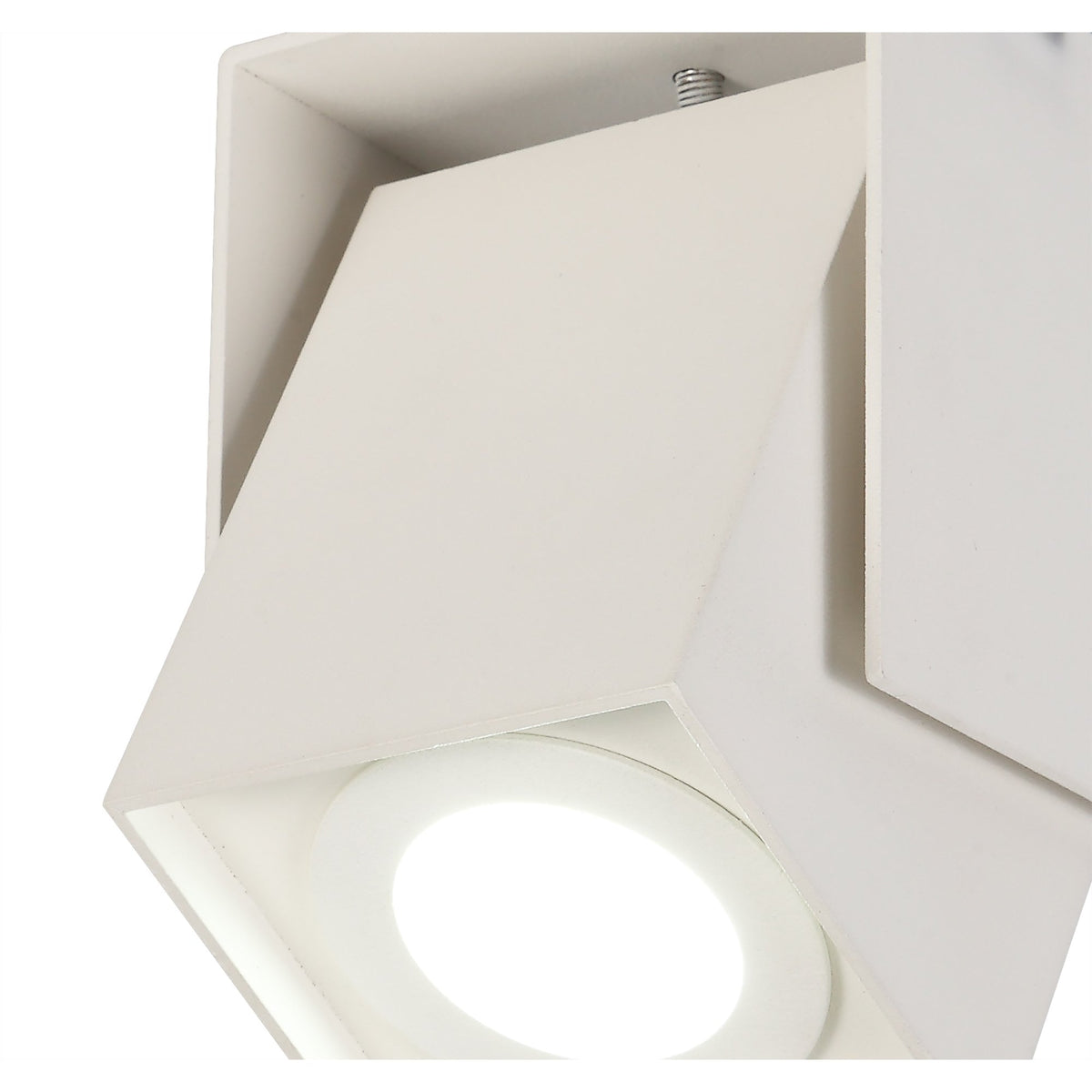 Dowland Adjustable Square GU10 Surface Mounted Spotlight in Sand White