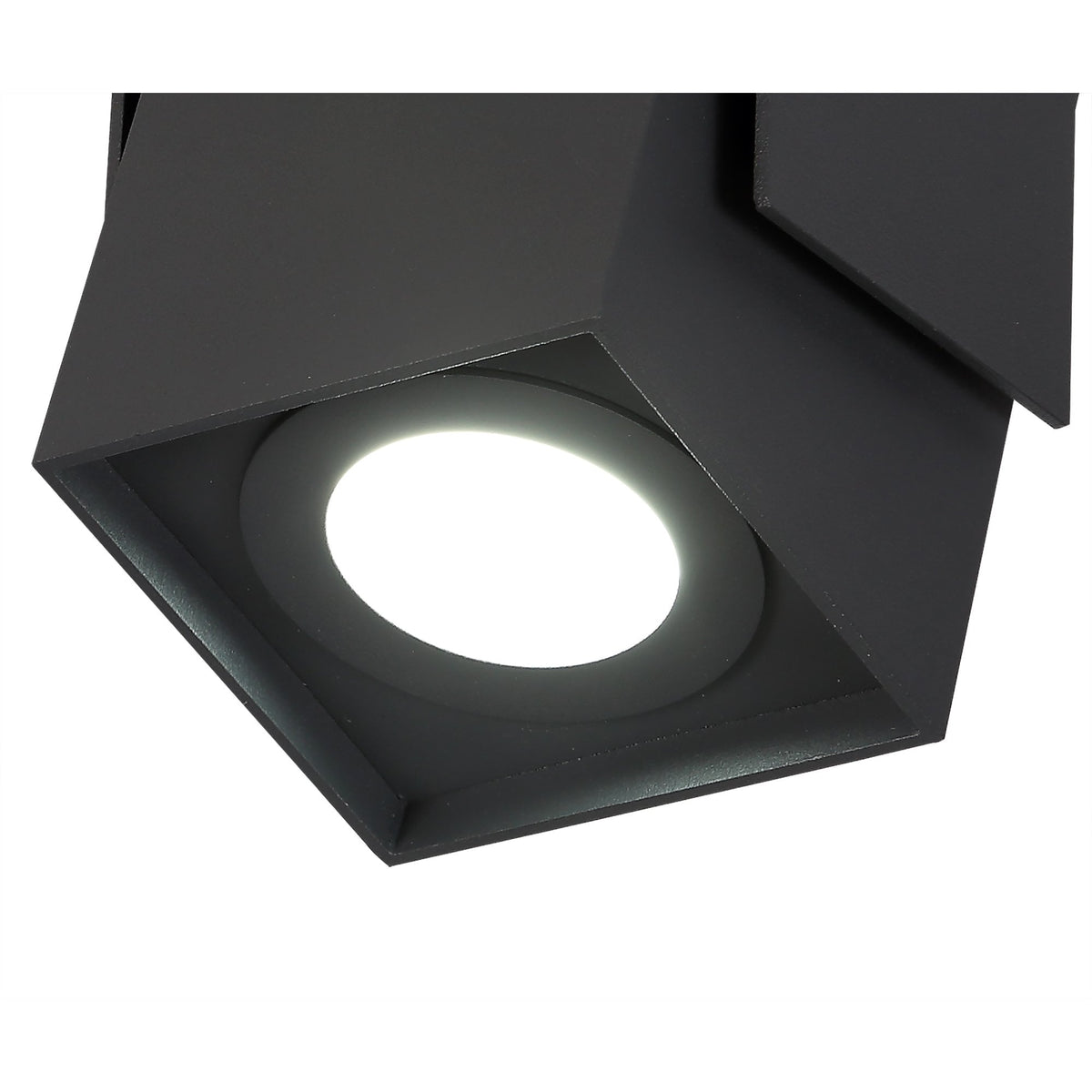 Dowland Adjustable Square GU10 Surface Mounted Spotlight in Sand Anthracite