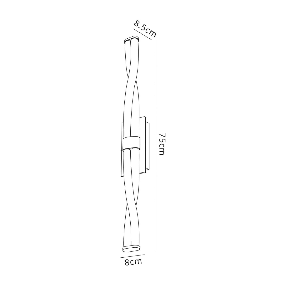 Tyneham Polished Chrome IP44 LED Wall Light  20W 3000K 1400lm
